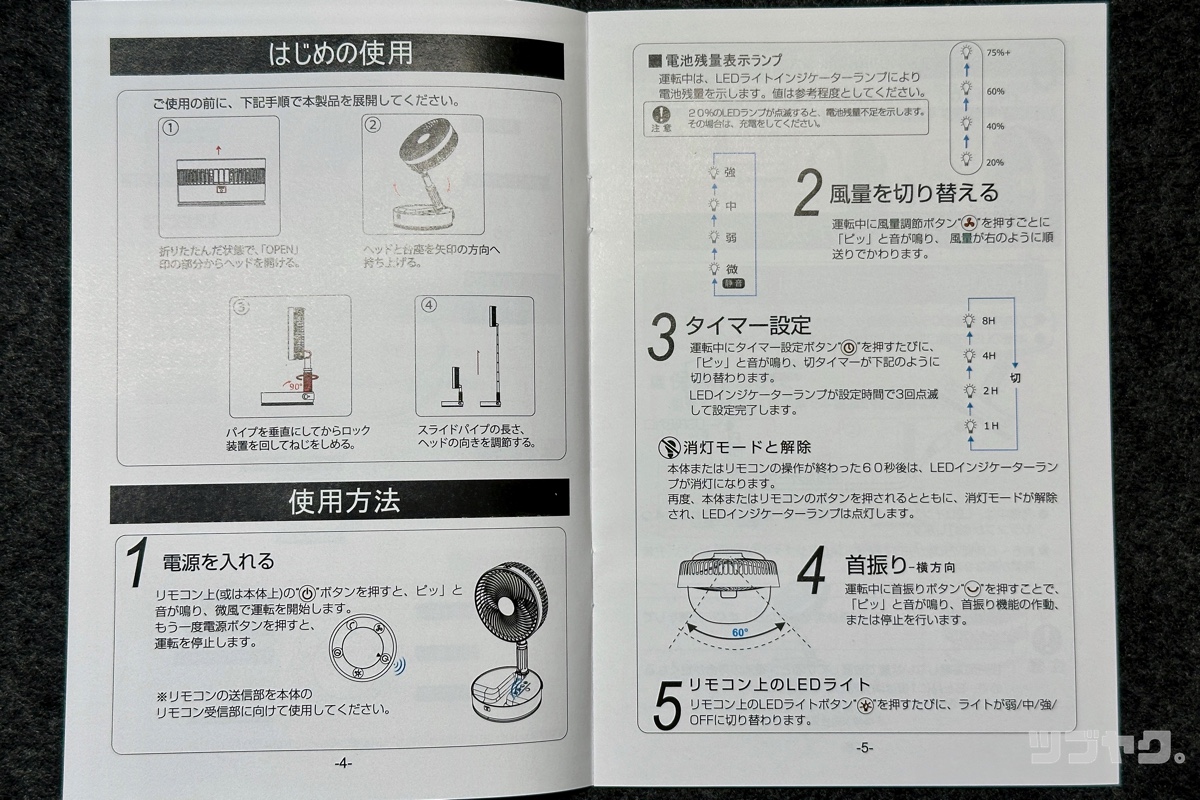 日本語対応の説明書