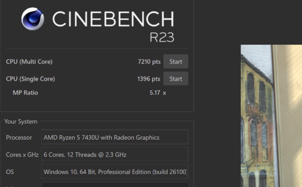 Cinebench R23 ベンチマーク結果